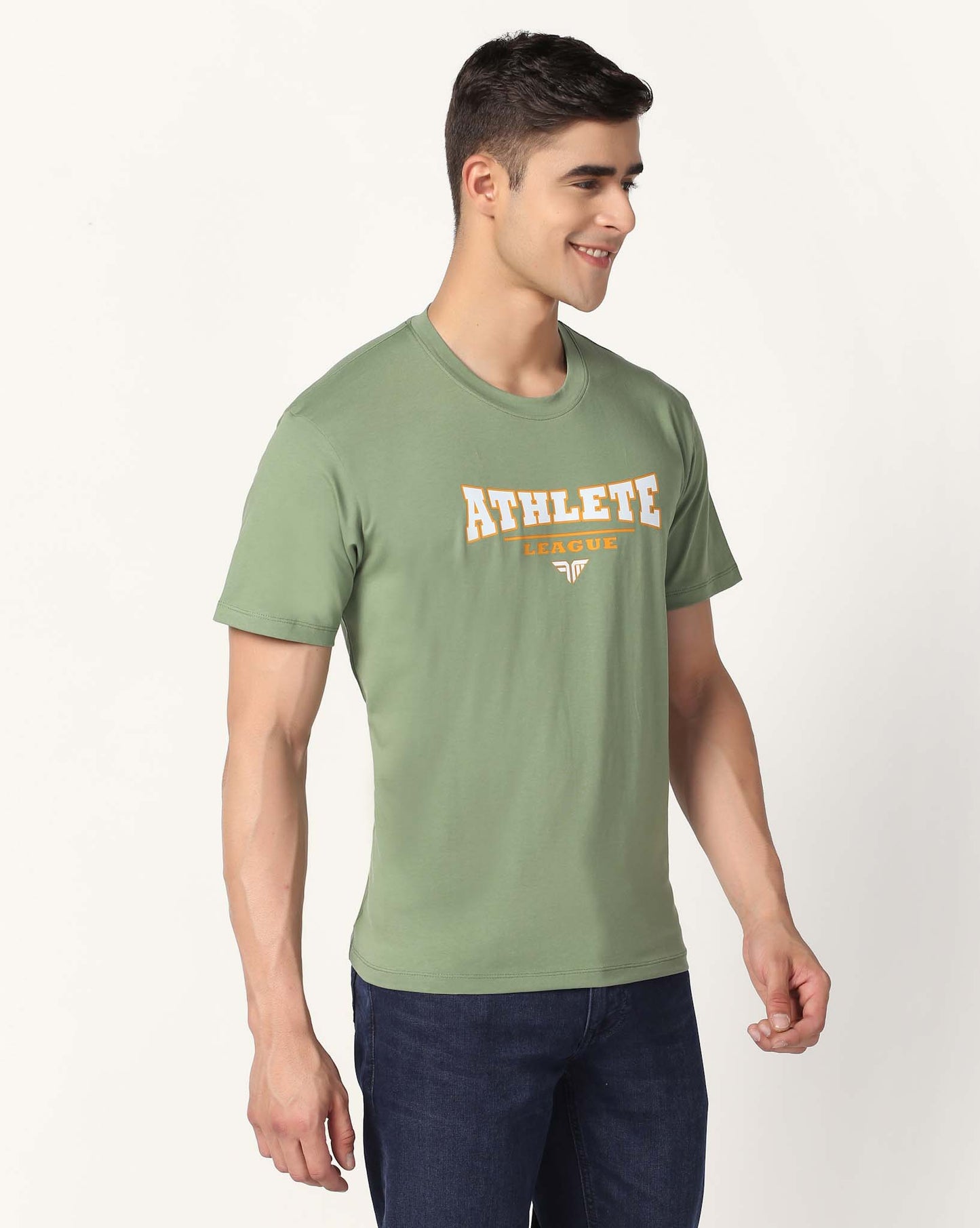 Men's Cotton Lycra Tee - Olive