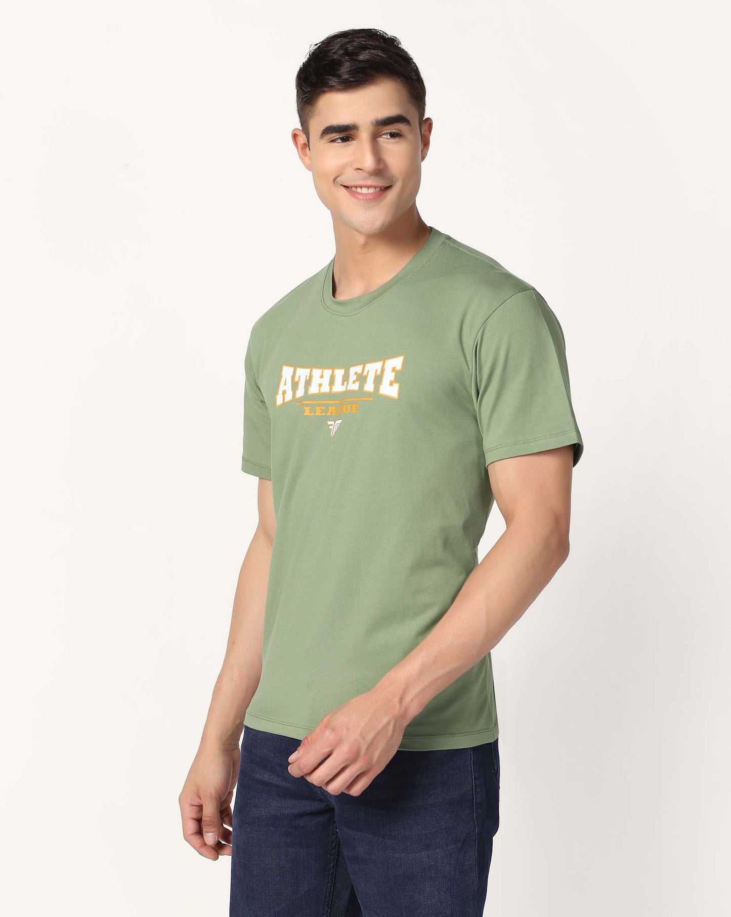 Men's Cotton Lycra Tee - Olive