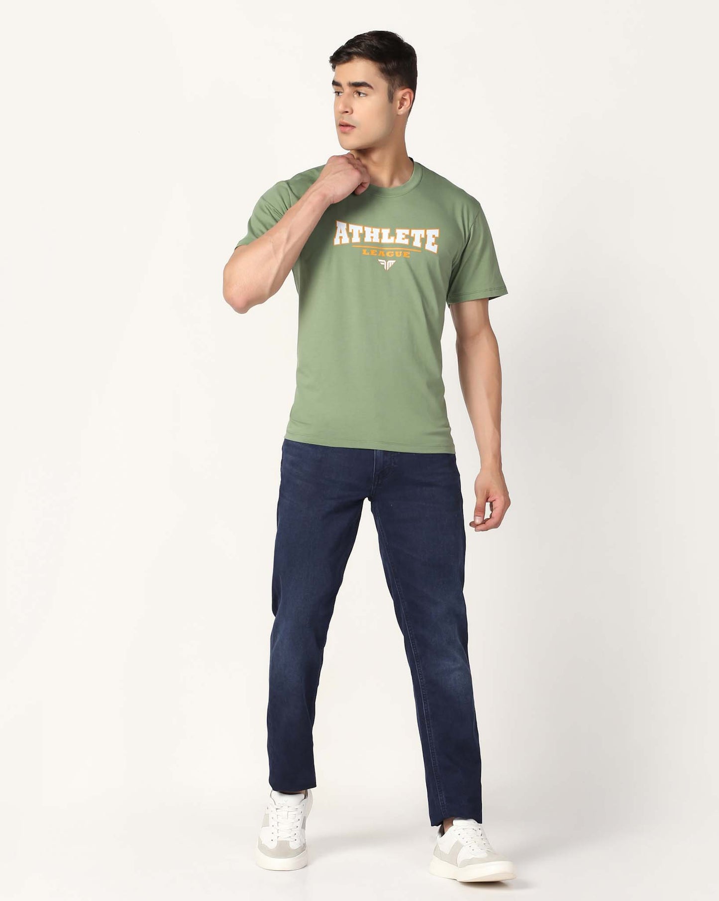 Men's Cotton Lycra Tee - Olive