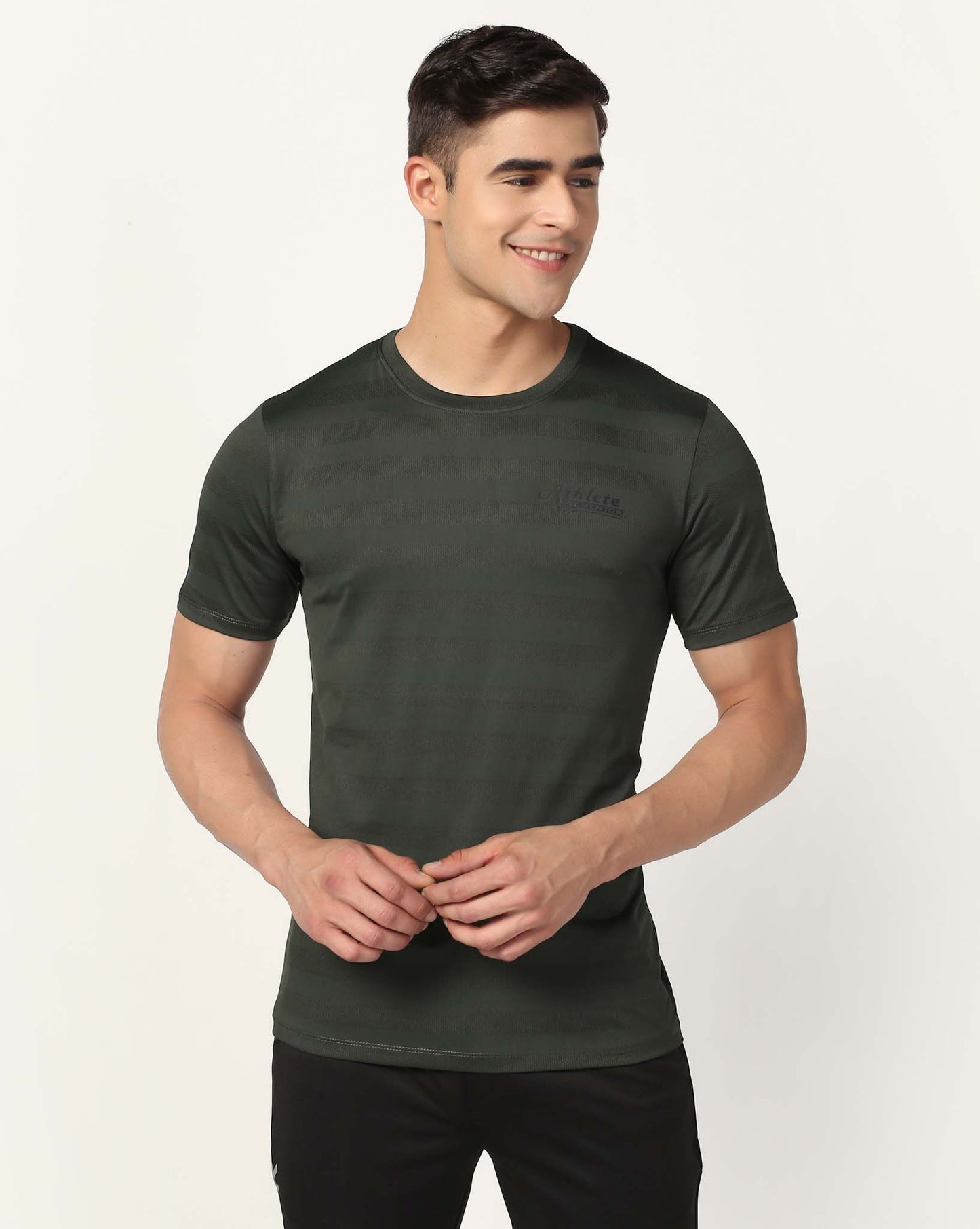 Men's Training Polyester Tee - Olive