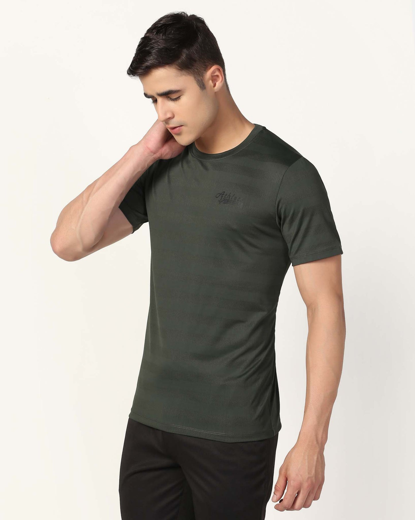 Men's Training Polyester Tee - Olive