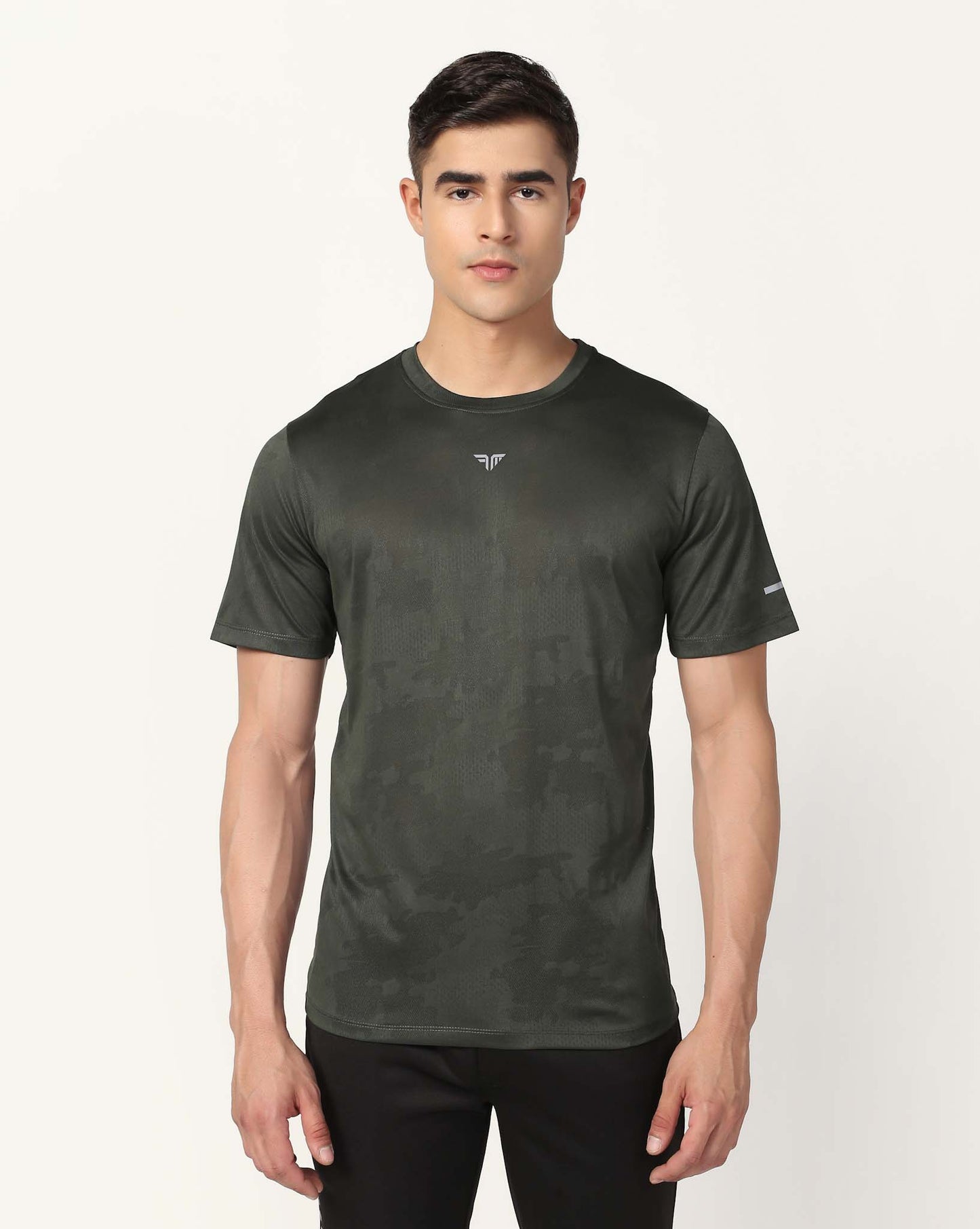Men's Running Polyester Tee - Olive