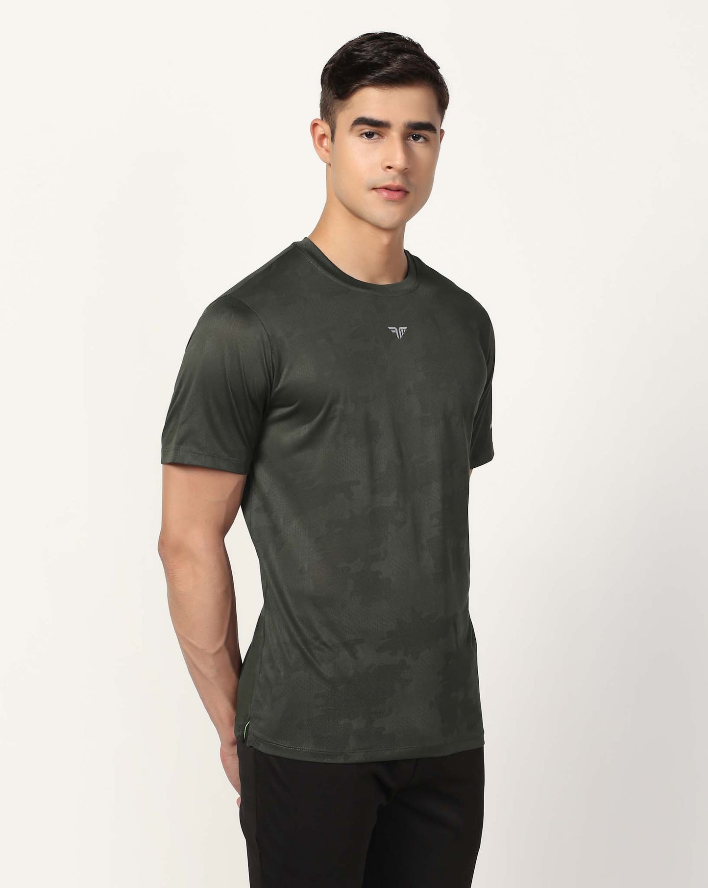 Men's Running Polyester Tee - Olive
