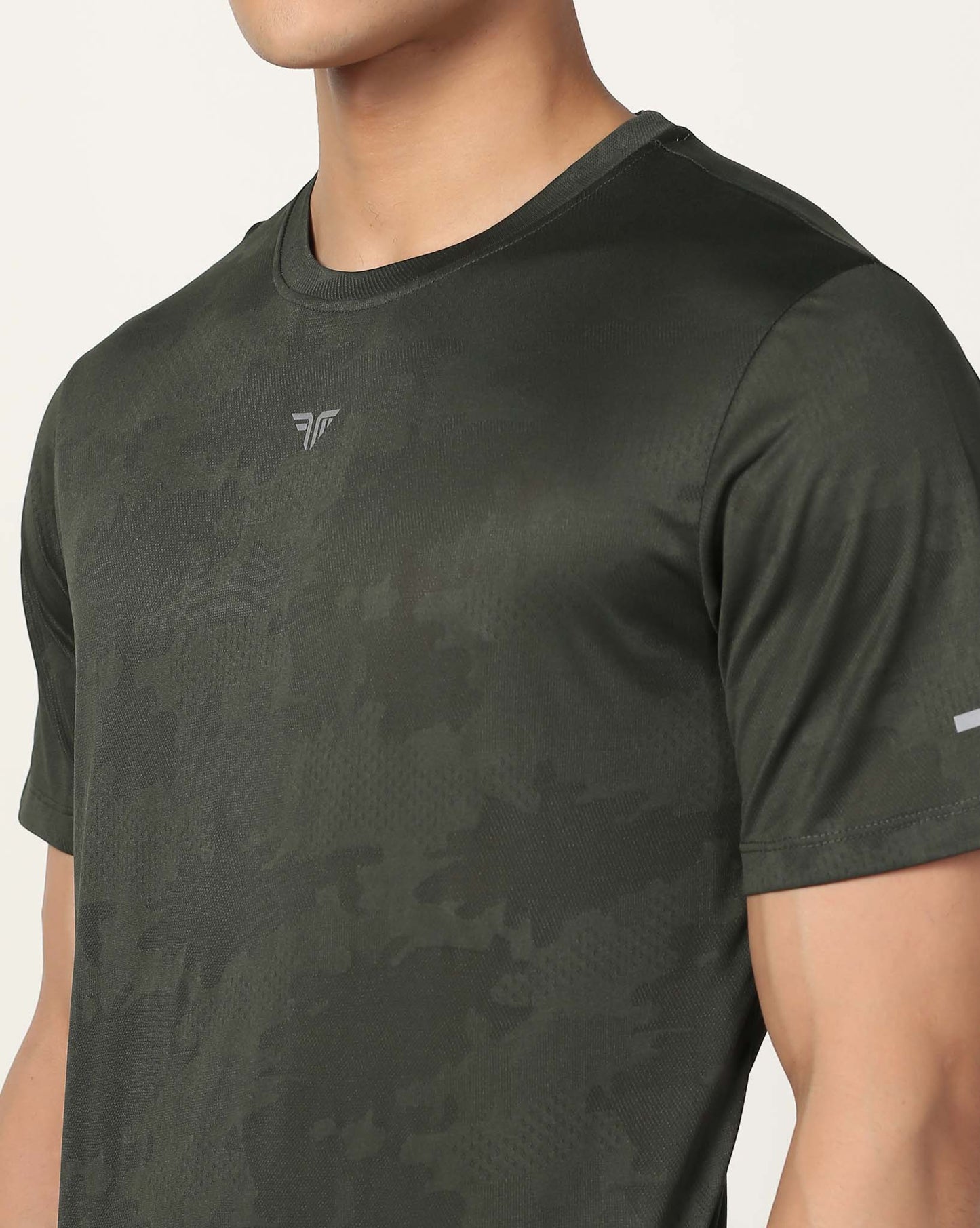 Men's Running Polyester Tee - Olive