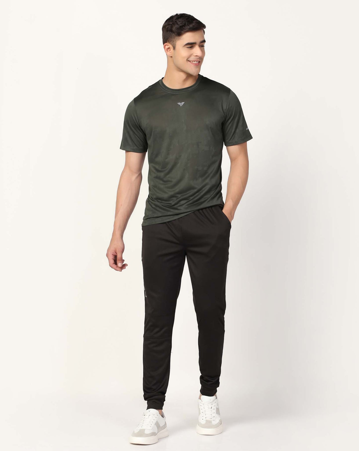 Men's Running Polyester Tee - Olive