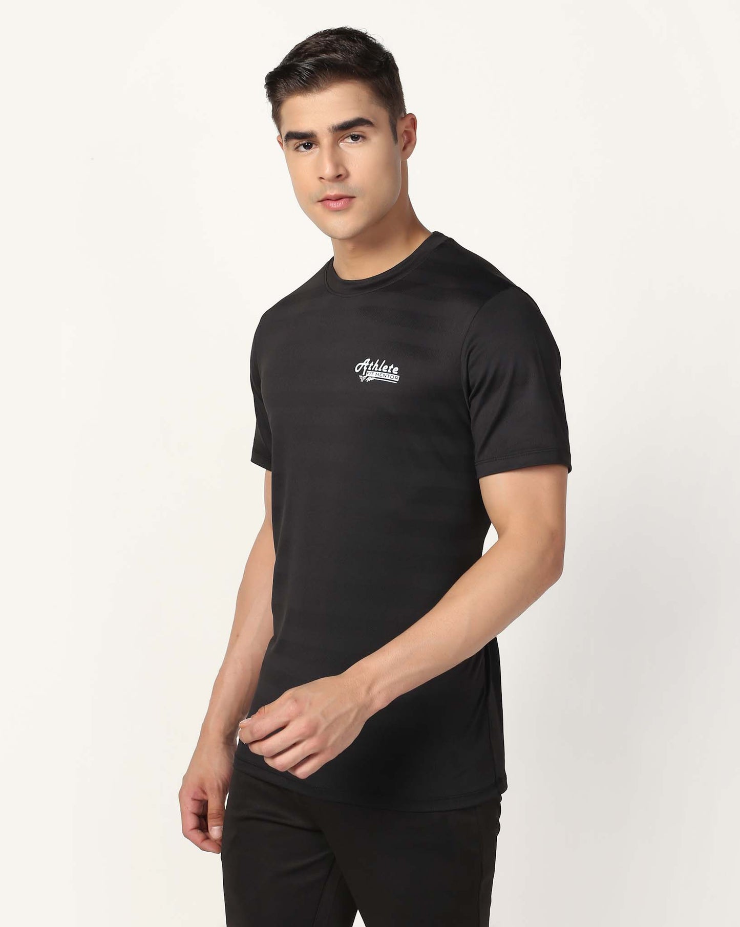 Men's Training Polyester Tee - Black