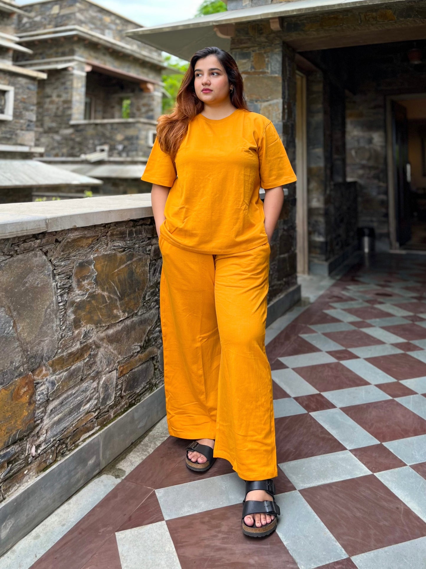 Women's Leisure Coord Set - Mustard