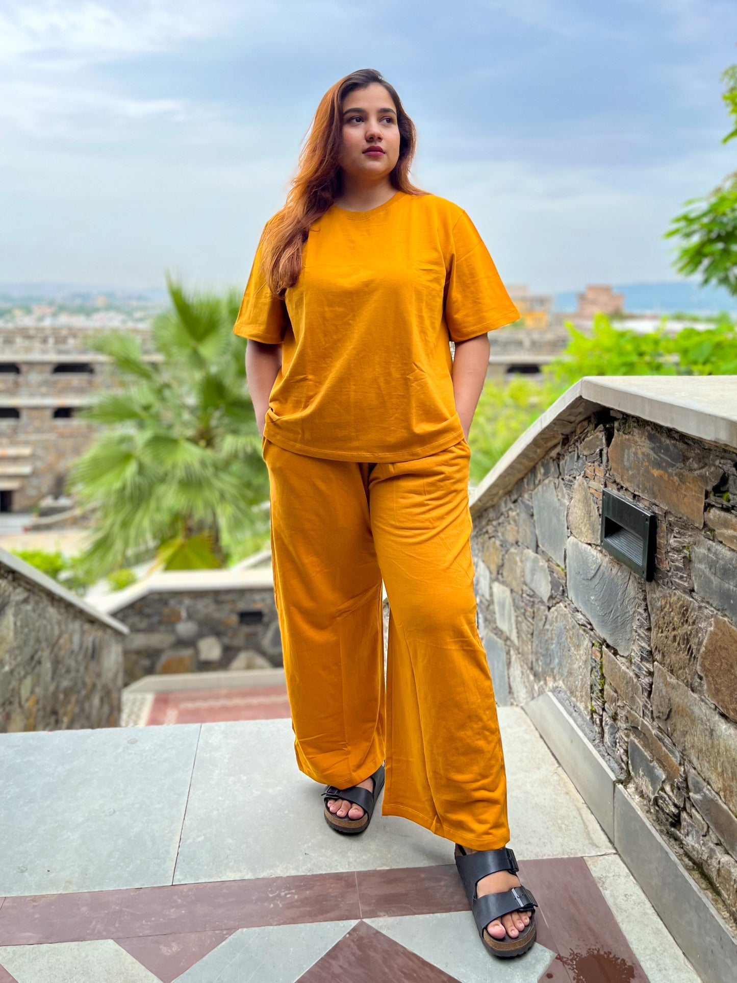 Women's Leisure Coord Set - Mustard