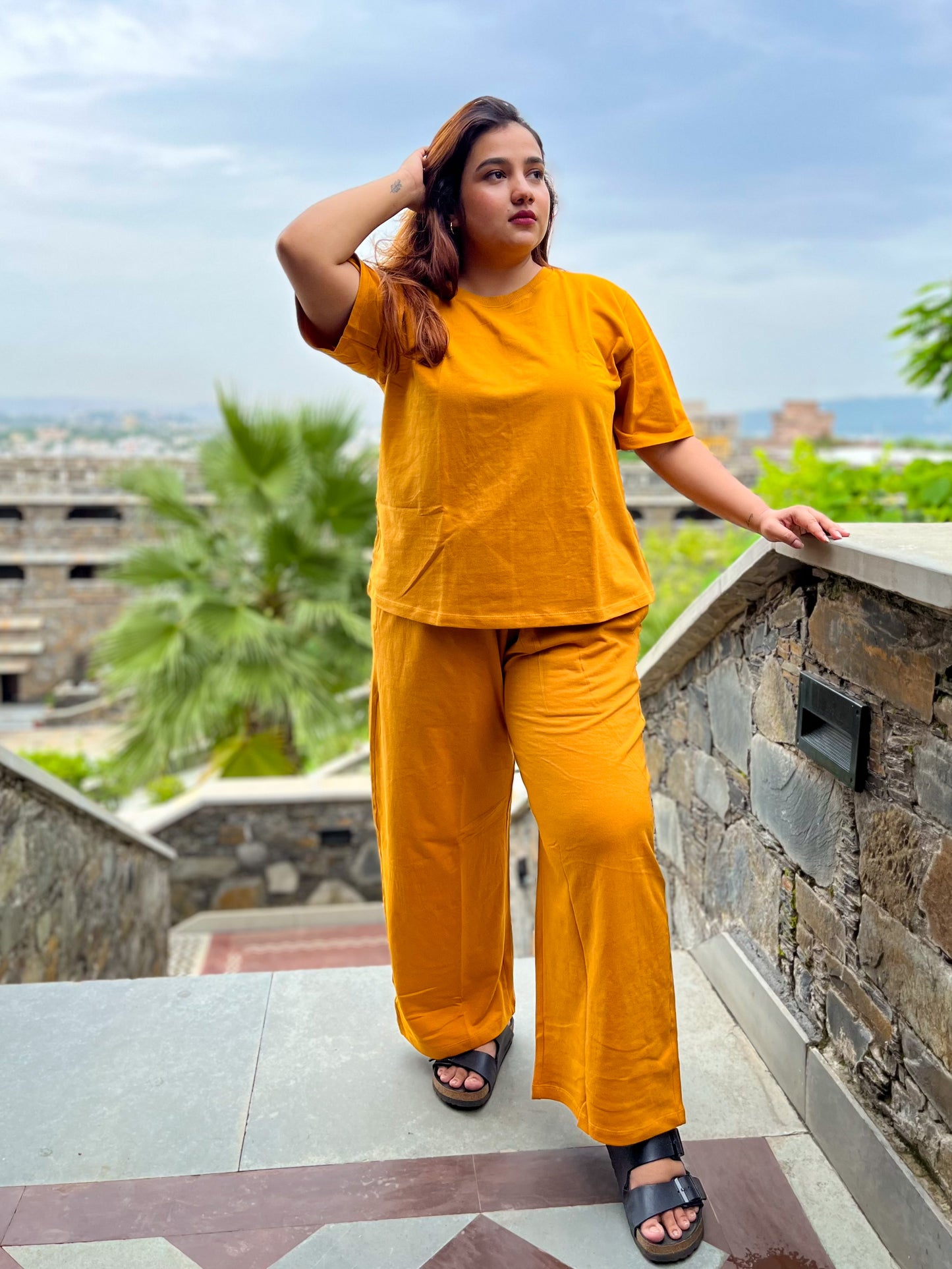 Women's Leisure Coord Set - Mustard