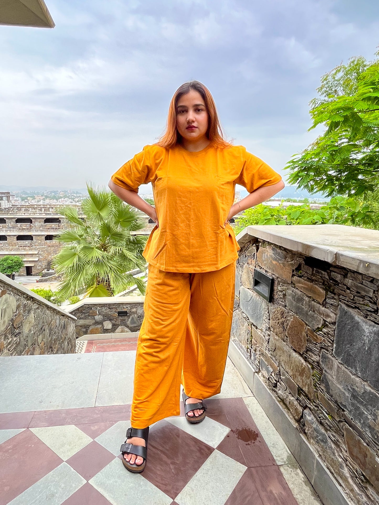 Women's Leisure Coord Set - Mustard