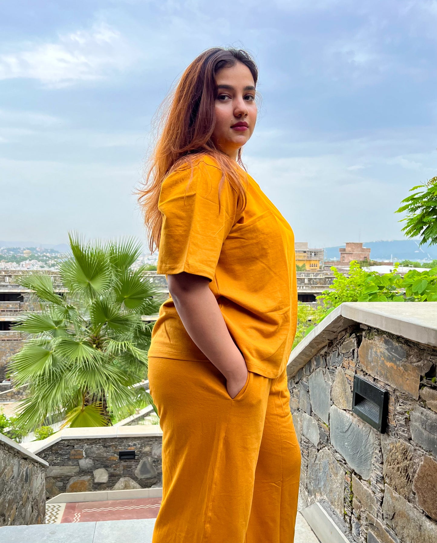 Women's Leisure Coord Set - Mustard