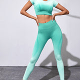 Gradient Seamless Workout Set - Green