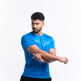 Men's Camou Polyester Tee - Blue/Grey (Pack of Two)