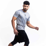 Men's Camou Polyester Tee - Black/Grey (Pack of Two)