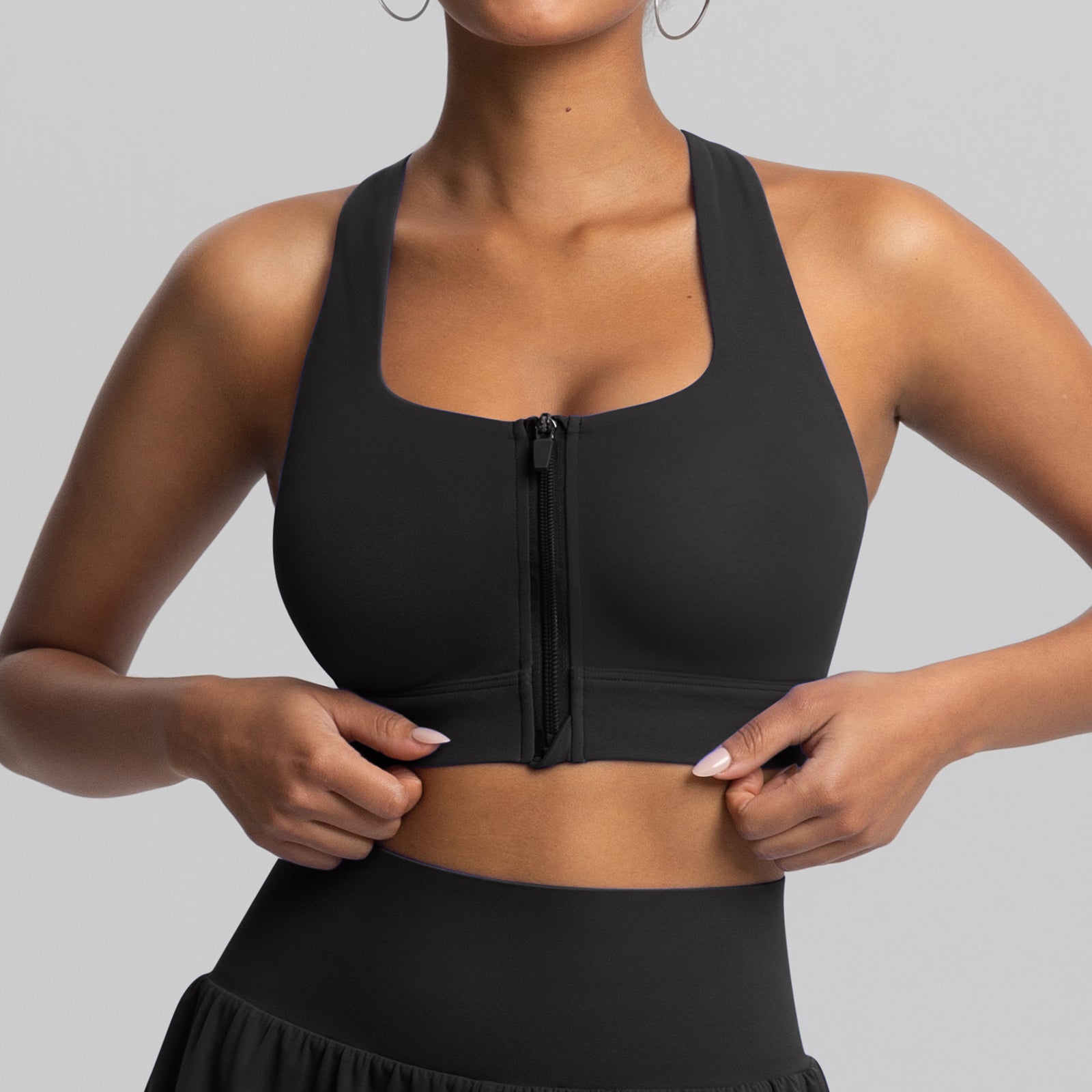 ZipRace High Support Sports Bra