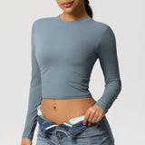 SculptFit Long Sleeve Crop Top