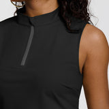 MockZip Sleeveless Active Top