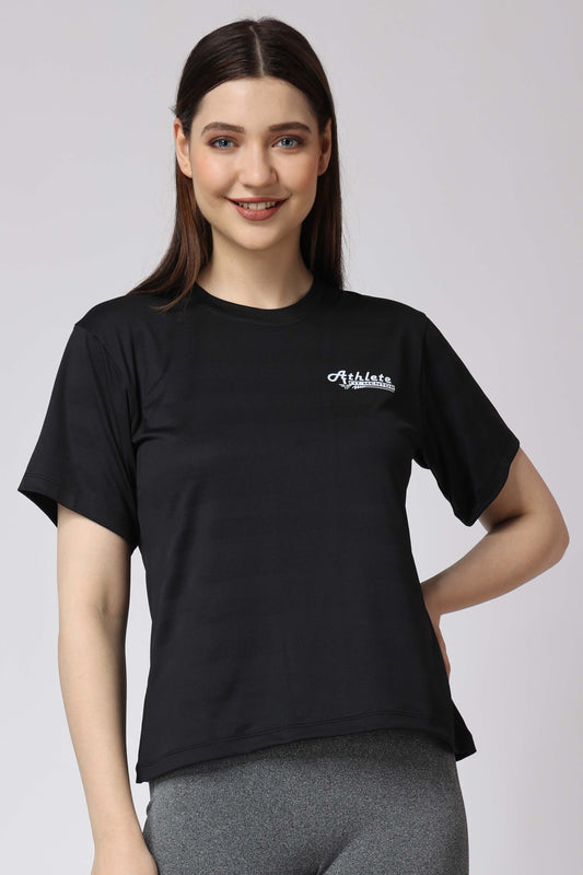 Women's Polyester Tee - Black