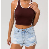 ContourLine Racerback Padded Crop Tank Top