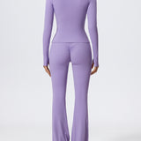 FlexContour Zip-Neck Full Sleeves Top