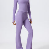 FlexContour Zip-Neck Full Sleeves Top