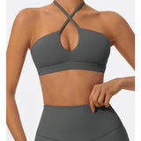 CrossAura Halter Sculpt Sports Bra