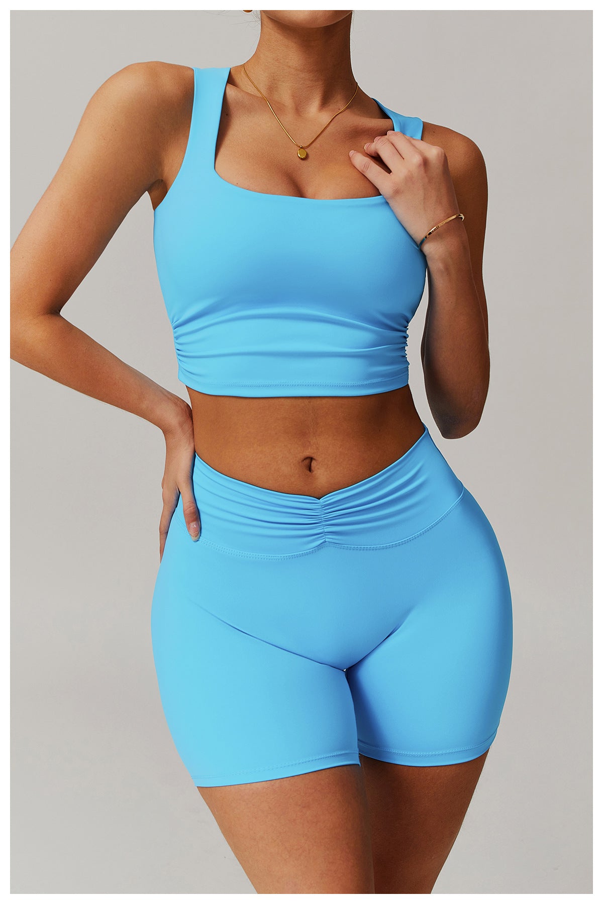 PureLine Square-Neck Padded Crop Top