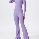 FlexContour Zip-Neck Full Sleeves Top