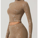 TexturaFlex Long Sleeves Crop Top