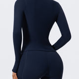 FlexContour Zip-Neck Full Sleeves Top