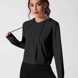 BreezeBack Active Hoodie - Black