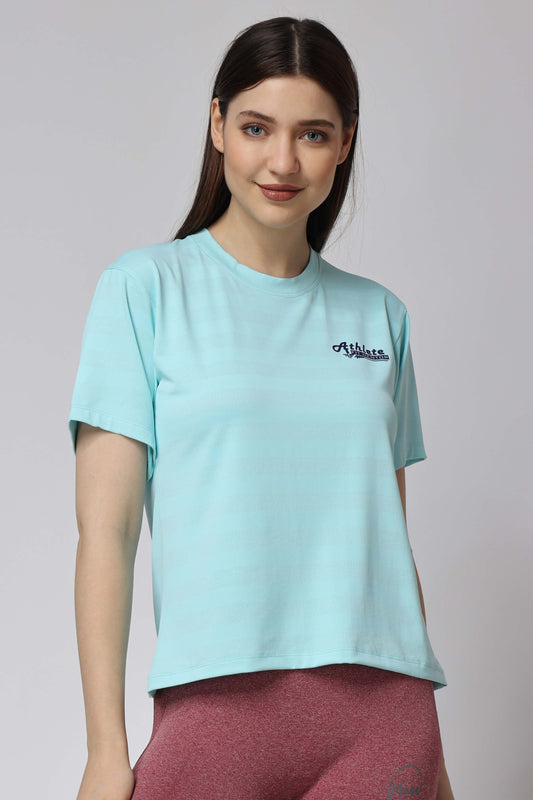 Women's Polyester Tee - Sky Blue