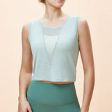 Breeze Mesh Crop – Mint Glow