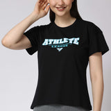 Women's Cotton Lycra Tee - Black