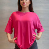 FlexEase Relaxed Fit Tee - Fuchsia Pink