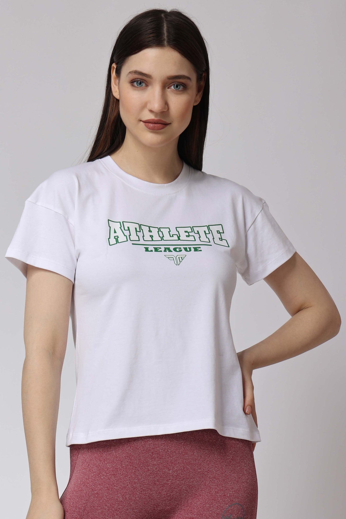 Women's Cotton Lycra Tee - White