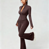 FlexCurve Athletic Zip Set - Brown