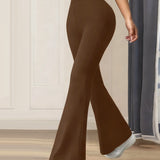 Leisure Flare Leggings - Brown