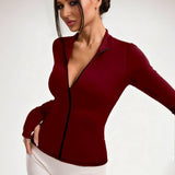 SoftSculpt Active Zip Jacket - Maroon