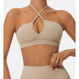 CrossAura Halter Sculpt Sports Bra