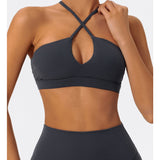 CrossAura Halter Sculpt Sports Bra