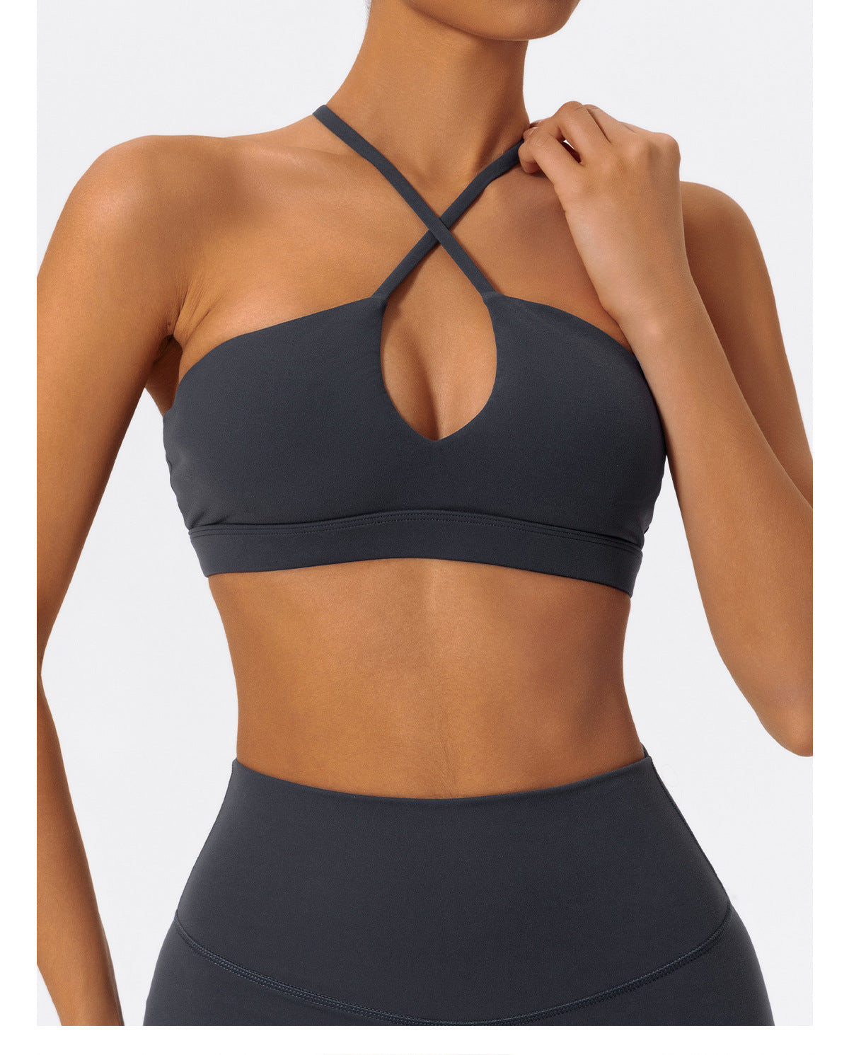 CrossAura Halter Sculpt Sports Bra