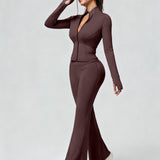 FlexCurve Athletic Zip Set - Brown