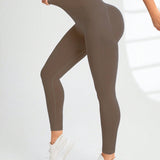 SculptLift Ribbed Leggings – Brown