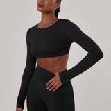 FlexStrap Cross Back Crop Top – Black
