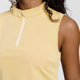 MockZip Sleeveless Active Top