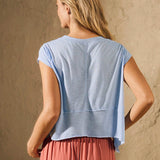 FlowEase Double-Hem Tee - Pastel Blue