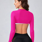 MotionWrap Long Sleeve Top - Fuchsia Pink