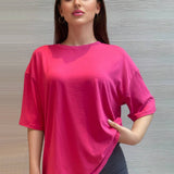 FlexEase Relaxed Fit Tee - Fuchsia Pink