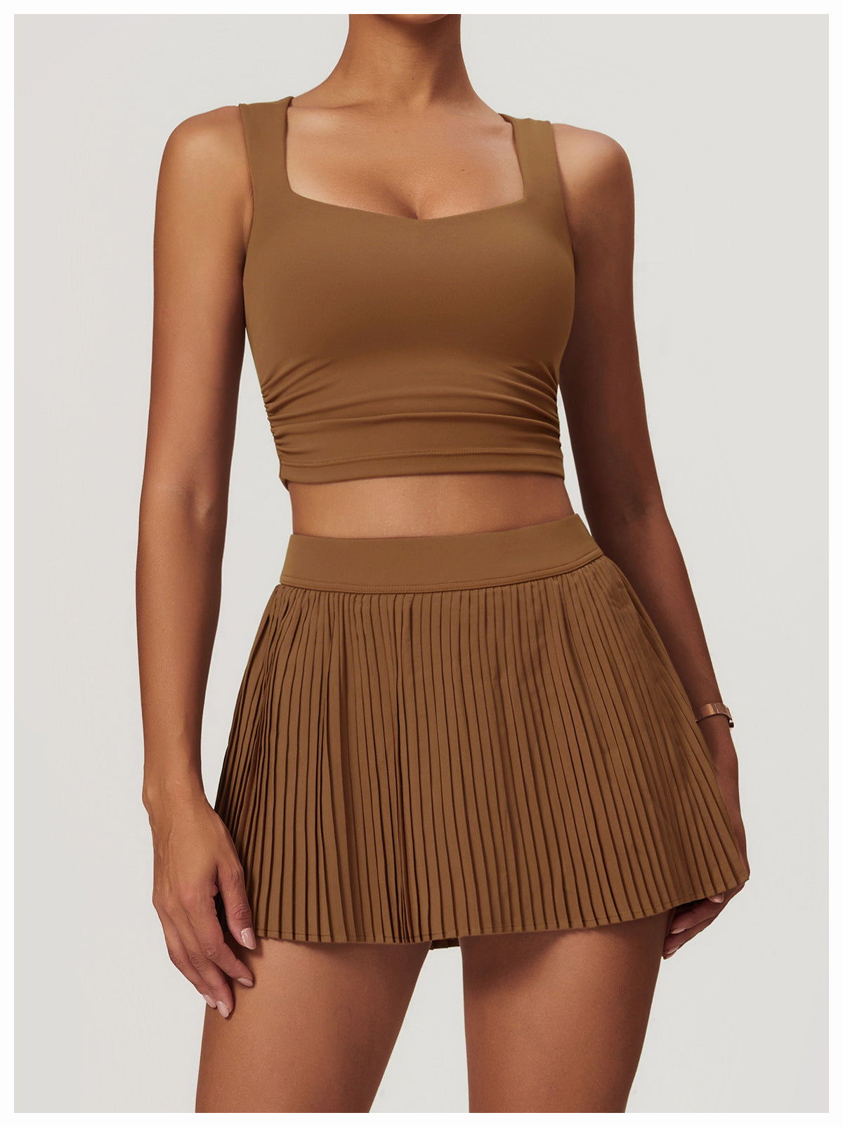 PureLine Square-Neck Padded Crop Top